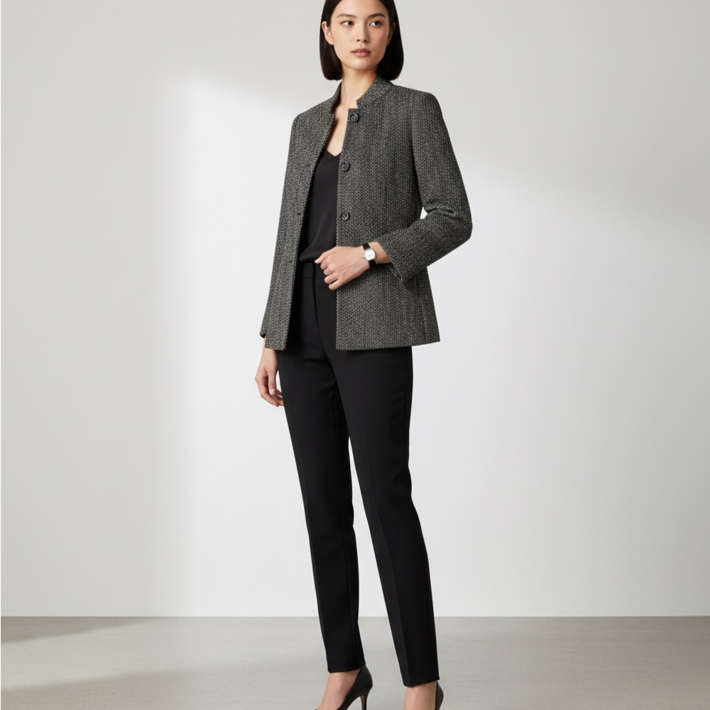 Armani Collezioni Tweed Gray Blazer